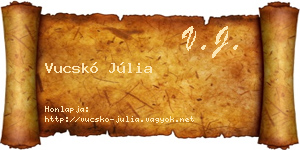 Vucskó Júlia névjegykártya